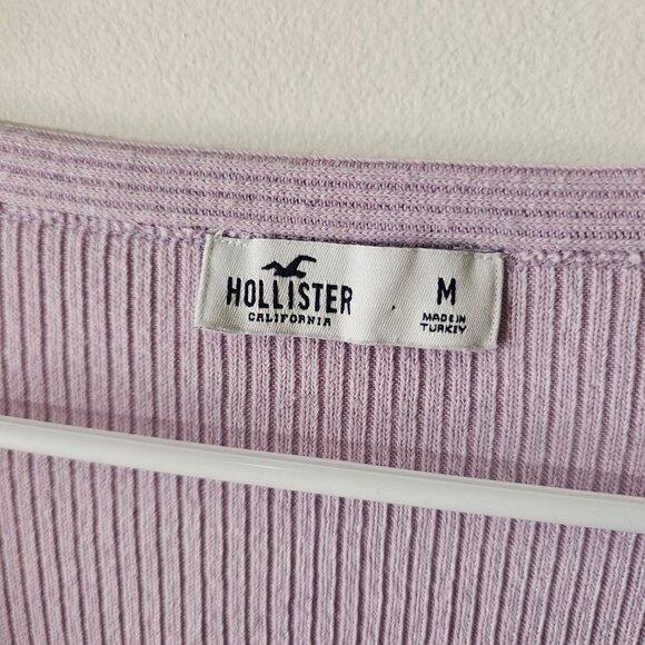 Medium Hollister Cropped Purple Cardigan - Picture 3 of 5